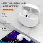 AirPods Pro 6 Hi-Fi Wireless Airbuds – Bluetooth 5.0 Earphones with Charging Case (Black / White) - Image 3